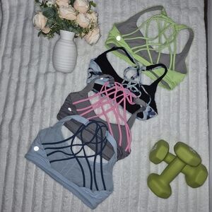 lululemon athletica Strappy Sports Bras - Green, Black, Pink, Blue